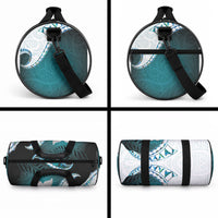 Aotearoa New Zealand Duffle Bag Maori Wera Paua Shell Teal Glitter LT05 - Polynesian Pride