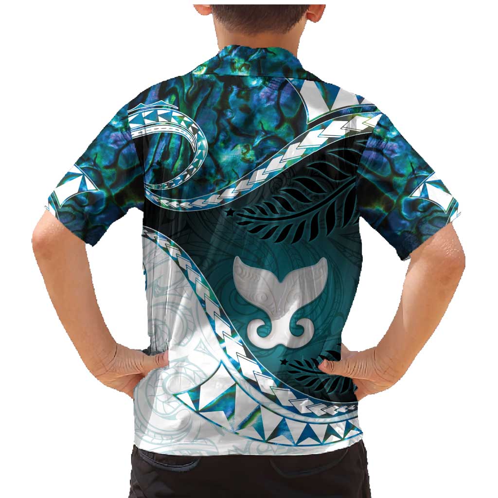 Aotearoa New Zealand Family Matching Mermaid Dress and Hawaiian Shirt Maori Wera Paua Shell Teal Glitter LT05 - Polynesian Pride