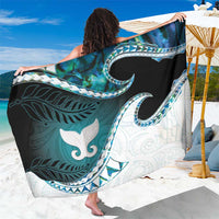 Aotearoa New Zealand Sarong Maori Wera Paua Shell Teal Glitter LT05 One Size 44 x 66 inches Teal - Polynesian Pride