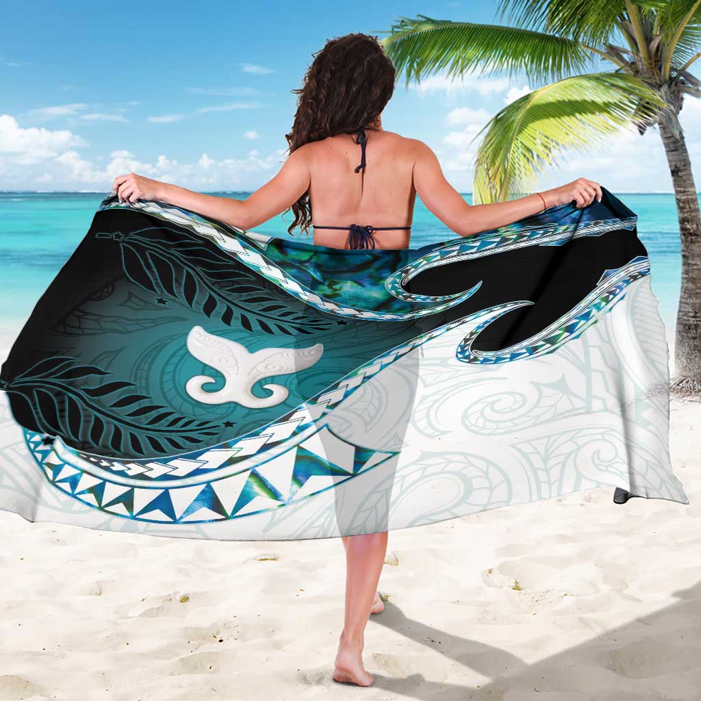 Aotearoa New Zealand Sarong Maori Wera Paua Shell Teal Glitter LT05 - Polynesian Pride