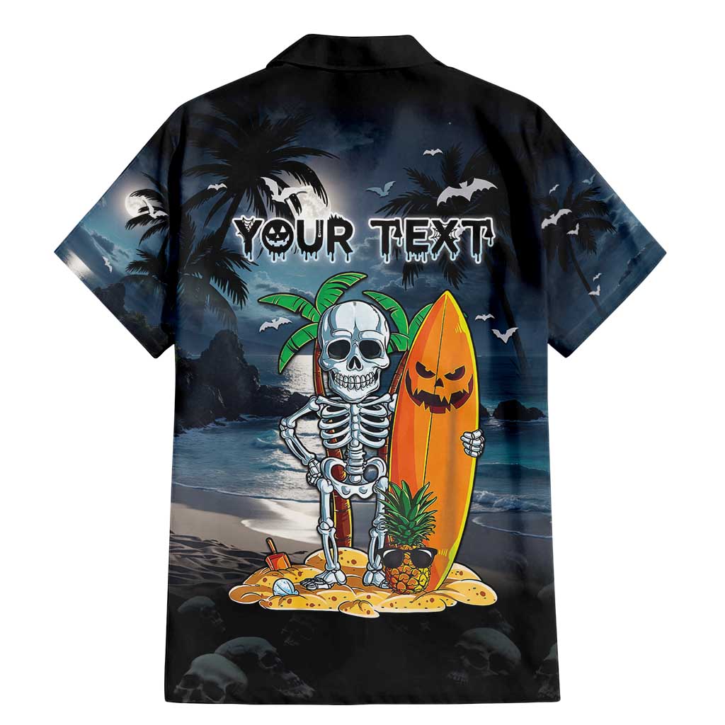 Personalised Hawaii Halloween Family Matching Mermaid Dress and Hawaiian Shirt Hallowaiian Skeleton Surf LT05 - Polynesian Pride