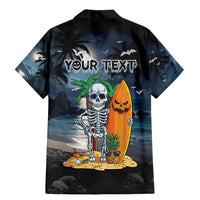 Personalised Hawaii Halloween Family Matching Mermaid Dress and Hawaiian Shirt Hallowaiian Skeleton Surf LT05 - Polynesian Pride