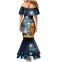 Personalised Hawaii Halloween Family Matching Mermaid Dress and Hawaiian Shirt Hallowaiian Skeleton Surf LT05 - Polynesian Pride