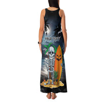 Personalised Hawaii Halloween Family Matching Tank Maxi Dress and Hawaiian Shirt Hallowaiian Skeleton Surf LT05 - Polynesian Pride