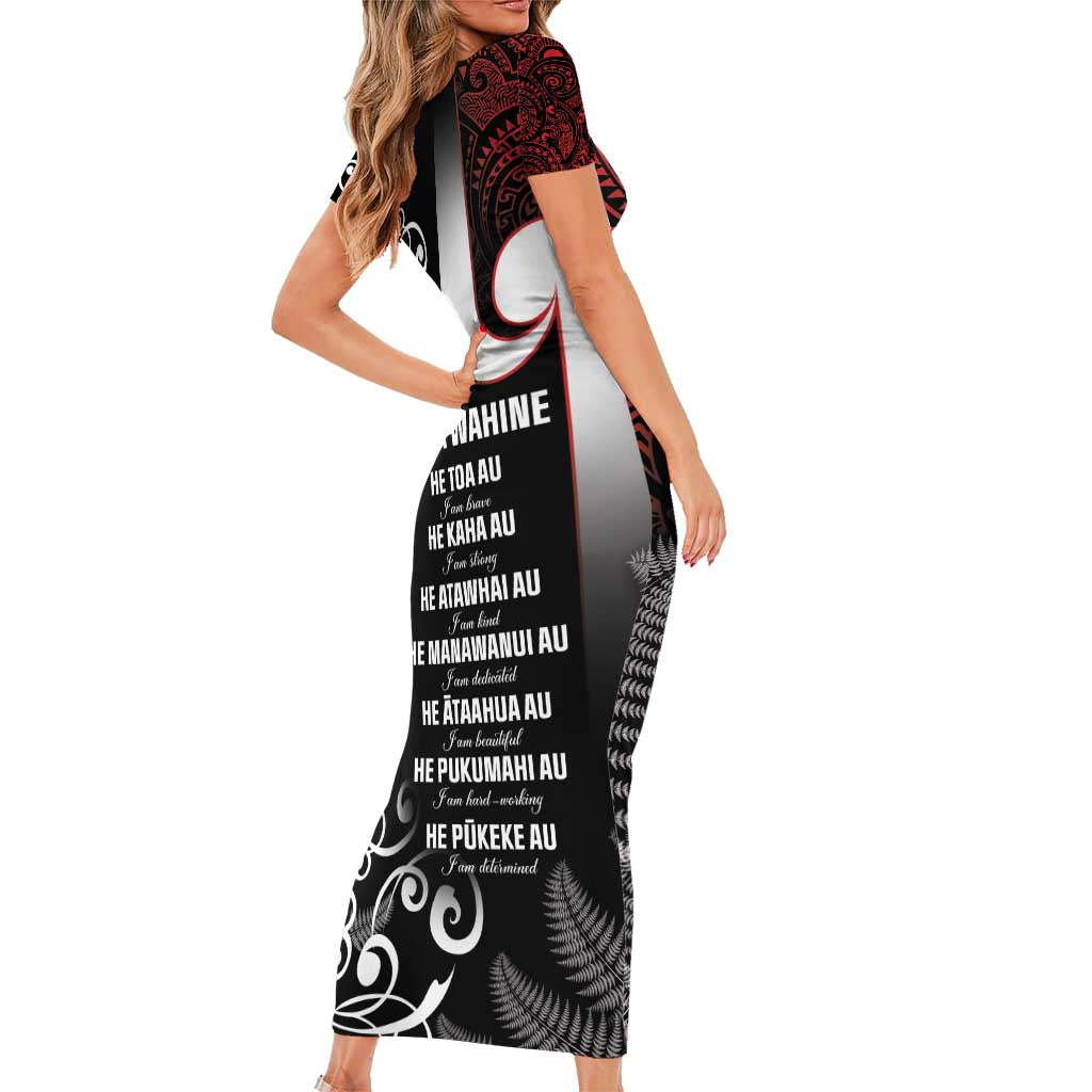 New Zealand Aotearoa Mana Wahine Family Matching Short Sleeve Bodycon Dress and Hawaiian Shirt LT05 - Polynesian Pride