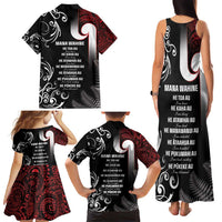 New Zealand Aotearoa Mana Wahine Family Matching Tank Maxi Dress and Hawaiian Shirt LT05 - Polynesian Pride