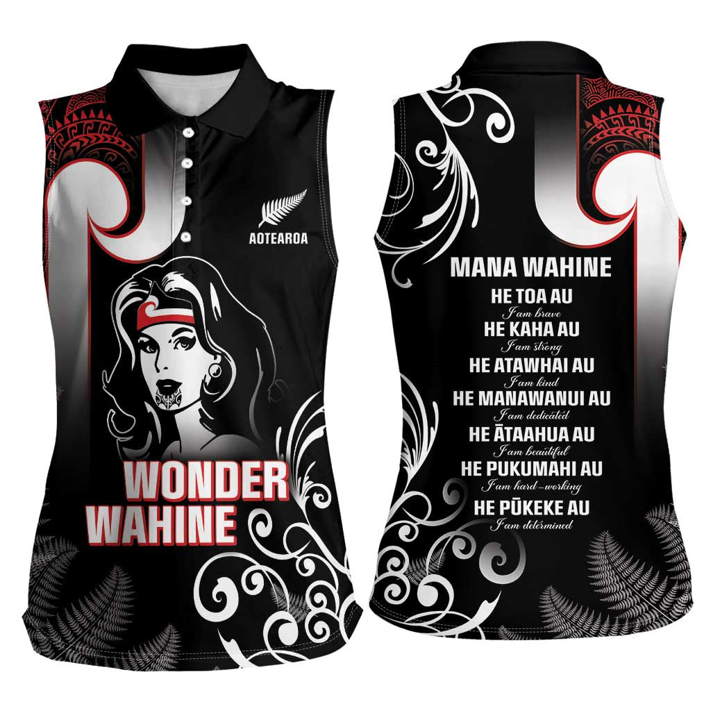 New Zealand Aotearoa Mana Wahine Women Sleeveless Polo Shirt