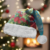 New Zealand Tomtit Christmas Santa Hat Maori Koru With Pohutukawa Galaxy Style - Polynesian Pride