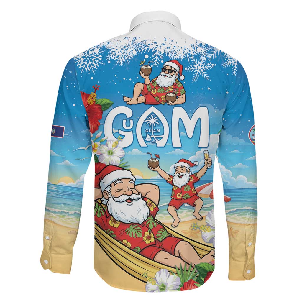 Guam Christmas Family Matching Off Shoulder Maxi Dress and Hawaiian Shirt Felis Pasgua Chilling Santa LT05 - Polynesian Pride