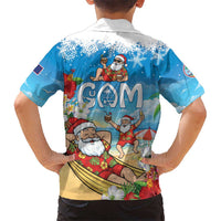 Guam Christmas Family Matching Puletasi and Hawaiian Shirt Felis Pasgua Chilling Santa LT05 - Polynesian Pride