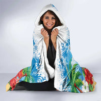 Guam Christmas Hooded Blanket Felis Pasgua Chilling Santa - Polynesian Pride