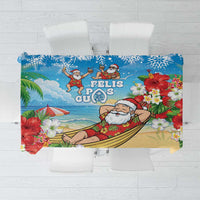 Guam Christmas Tablecloth Felis Pasgua Chilling Santa - Polynesian Pride