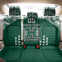 Custom Hawaii Football Back Car Seat Cover Rainbow Warriors Tropical Vibes - Polynesian Pride