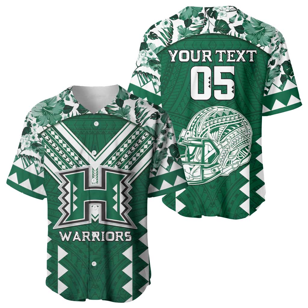 Custom Hawaii Football Baseball Jersey Rainbow Warriors Tropical Vibes - Polynesian Pride