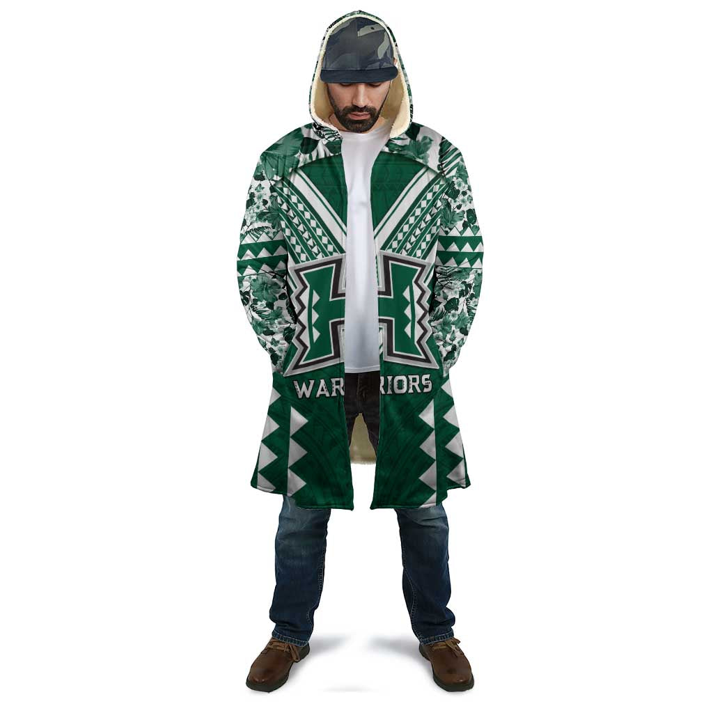 Custom Hawaii Football Cloak Rainbow Warriors Tropical Vibes - Polynesian Pride