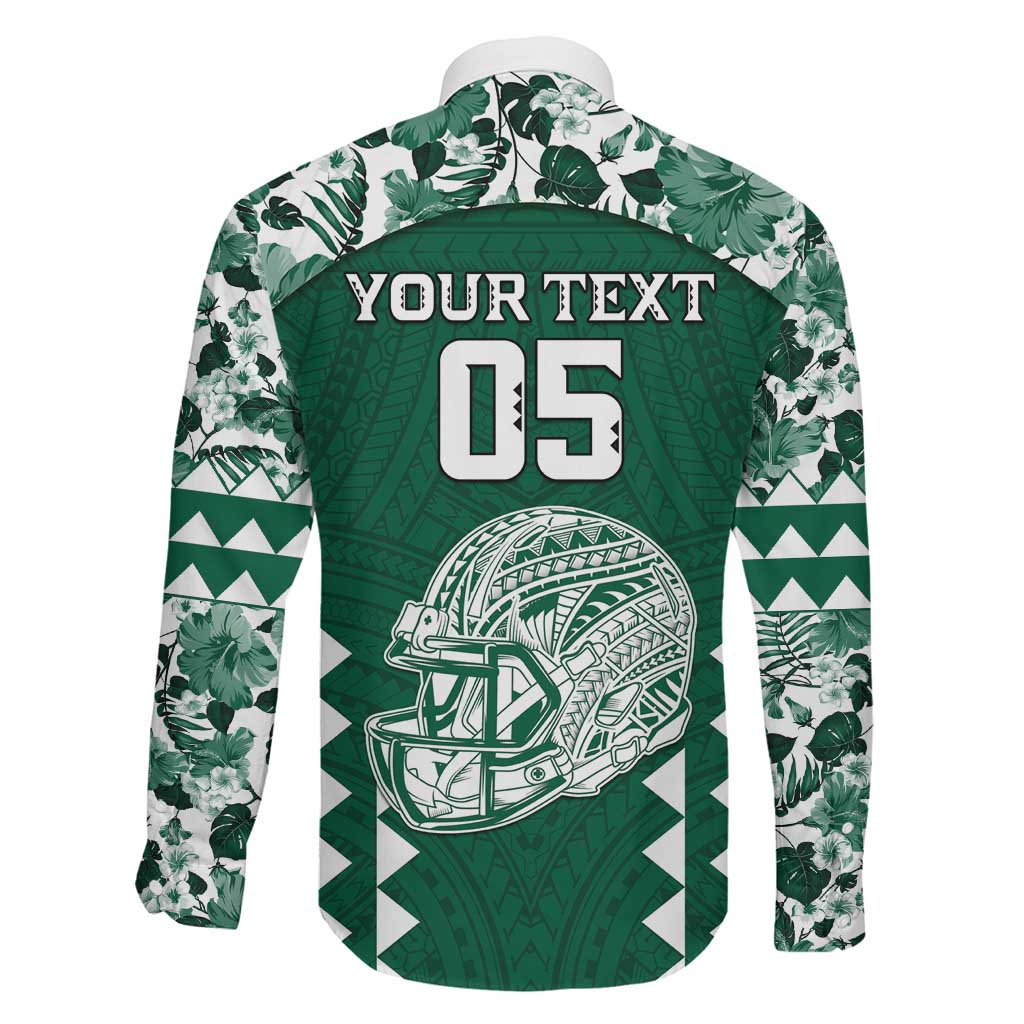 Custom Hawaii Football Family Matching Mermaid Dress and Hawaiian Shirt Rainbow Warriors Tropical Vibes LT05 - Polynesian Pride