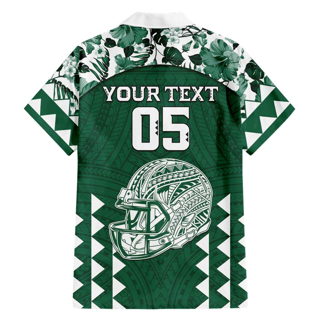 Custom Hawaii Football Family Matching Off The Shoulder Long Sleeve Dress and Hawaiian Shirt Rainbow Warriors Tropical Vibes LT05 - Polynesian Pride