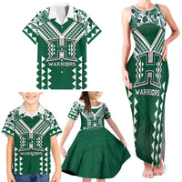 Custom Hawaii Football Family Matching Tank Maxi Dress and Hawaiian Shirt Rainbow Warriors Tropical Vibes LT05 - Polynesian Pride
