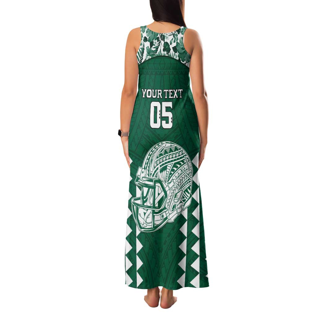 Custom Hawaii Football Family Matching Tank Maxi Dress and Hawaiian Shirt Rainbow Warriors Tropical Vibes LT05 - Polynesian Pride
