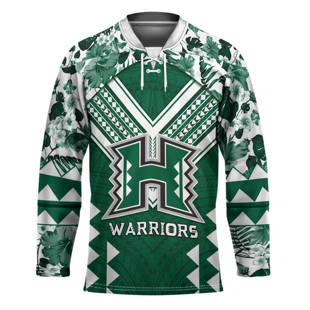 Custom Hawaii Football Hockey Jersey Rainbow Warriors Tropical Vibes - Polynesian Pride