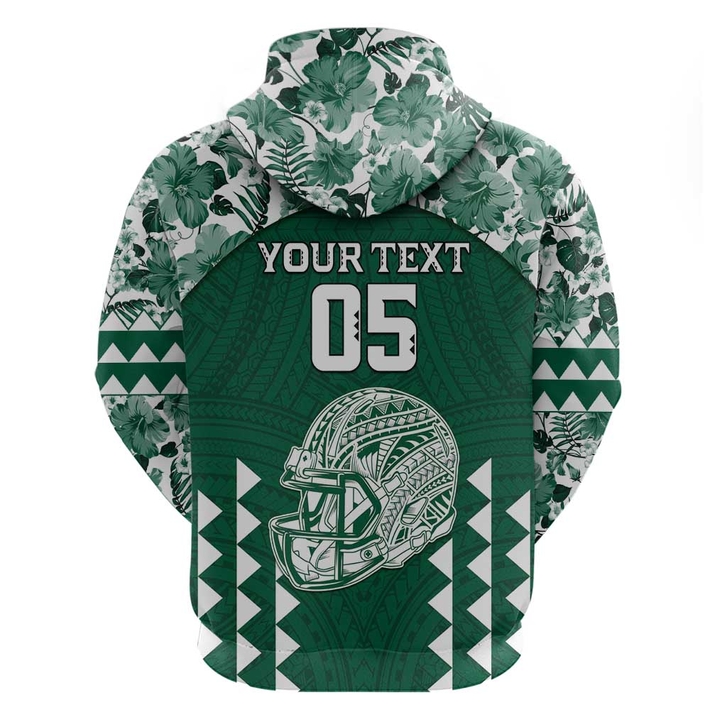 Custom Hawaii Football Hoodie Rainbow Warriors Tropical Vibes - Polynesian Pride