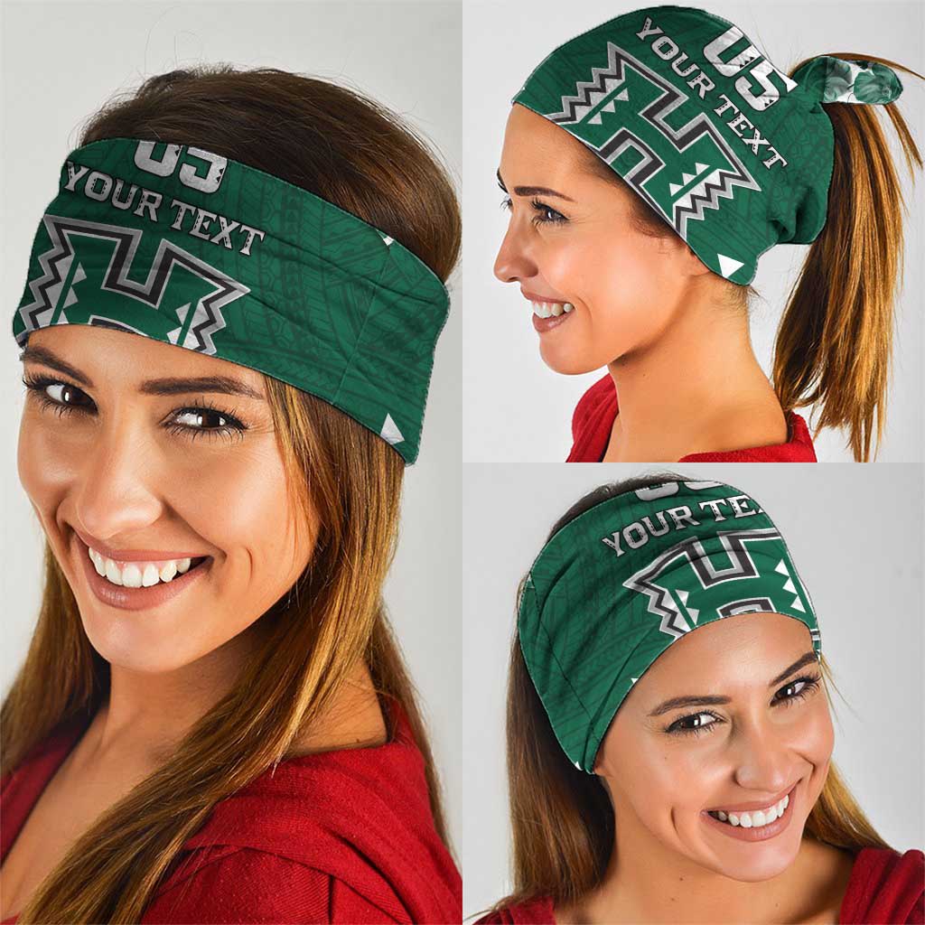 Custom Hawaii Football Neck Gaiter Rainbow Warriors Tropical Vibes - Polynesian Pride