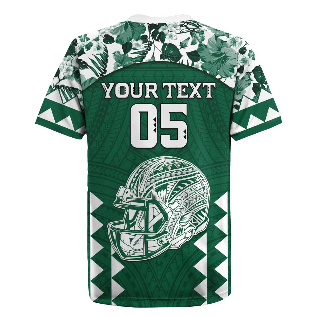 Custom Hawaii Football Rugby Jersey Rainbow Warriors Tropical Vibes - Polynesian Pride