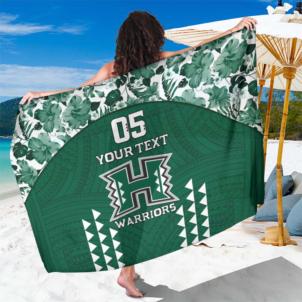 Custom Hawaii Football Sarong Rainbow Warriors Tropical Vibes - Polynesian Pride