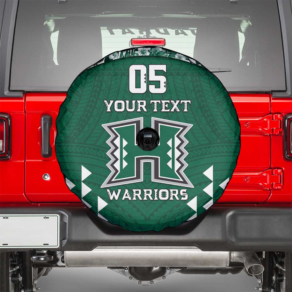 Custom Hawaii Football Spare Tire Cover Rainbow Warriors Tropical Vibes LT05 - Polynesian Pride