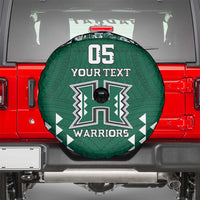 Custom Hawaii Football Spare Tire Cover Rainbow Warriors Tropical Vibes LT05 - Polynesian Pride