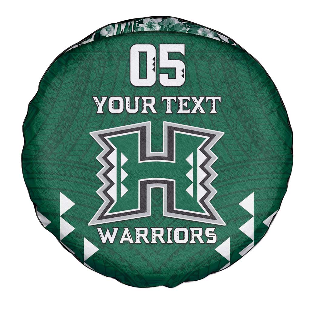 Custom Hawaii Football Spare Tire Cover Rainbow Warriors Tropical Vibes LT05 - Polynesian Pride