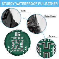 Custom Hawaii Football Spare Tire Cover Rainbow Warriors Tropical Vibes LT05 - Polynesian Pride