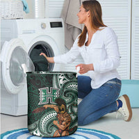 Hawaii Ikaika Warrior Football Laundry Basket Polynesian Tribal Tattoo - Polynesian Pride
