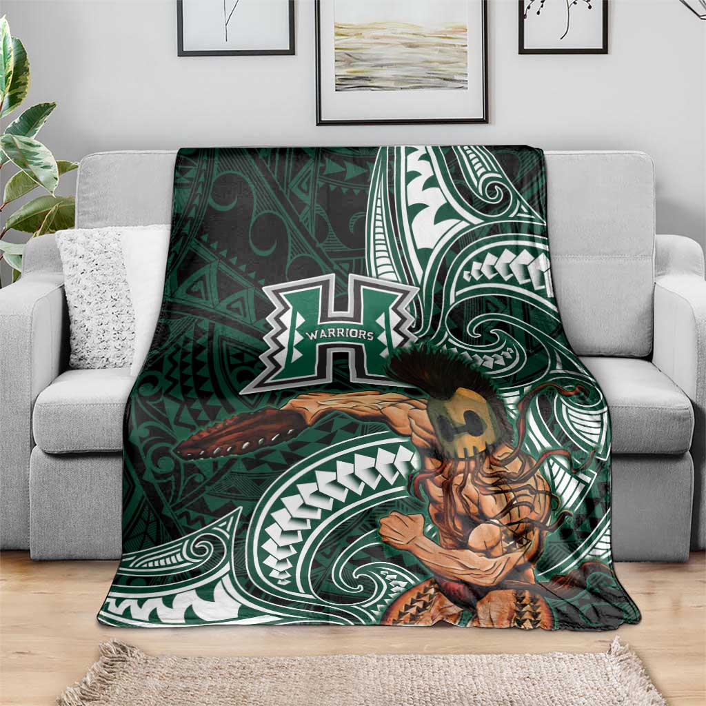 Hawaii Ikaika Warrior Football Blanket Polynesian Tribal Tattoo - Polynesian Pride