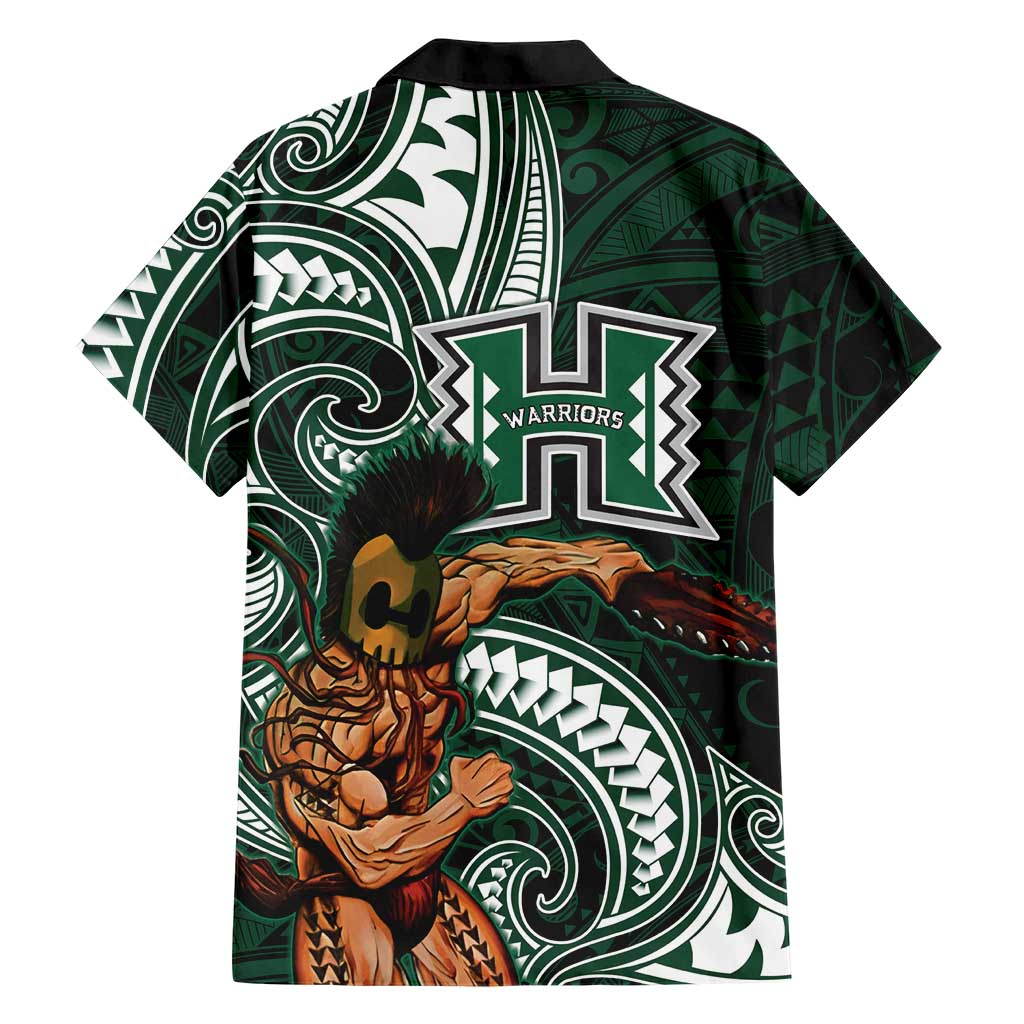 Hawaii Ikaika Warrior Football Family Matching Long Sleeve Bodycon Dress and Hawaiian Shirt Polynesian Tribal Tattoo LT05 - Polynesian Pride