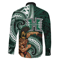 Hawaii Ikaika Warrior Football Family Matching Tank Maxi Dress and Hawaiian Shirt Polynesian Tribal Tattoo LT05 - Polynesian Pride