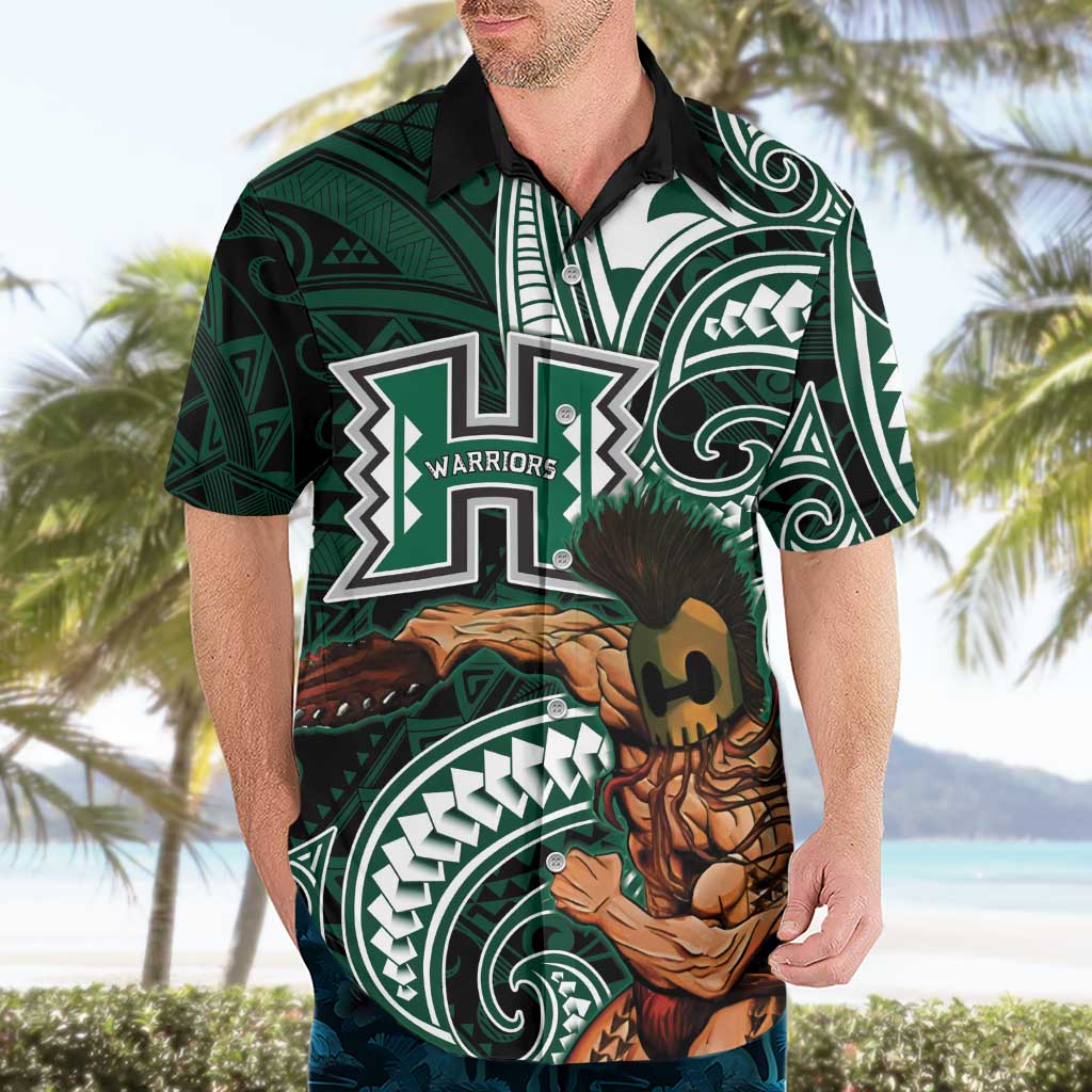 Hawaii Ikaika Warrior Football Hawaiian Shirt Polynesian Tribal Tattoo - Polynesian Pride