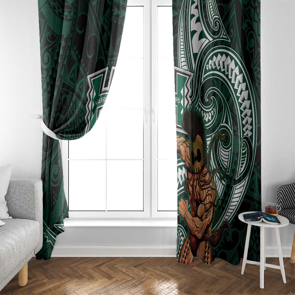 Hawaii Ikaika Warrior Football Window Curtain Polynesian Tribal Tattoo - Polynesian Pride