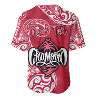 Personalised Hafa Adai Guam History and Chamorro Heritage Day Baseball Jersey Red Latte Stone LT05 - Polynesian Pride
