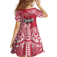Personalised Hafa Adai Guam History and Chamorro Heritage Day Family Matching Tank Maxi Dress and Hawaiian Shirt Red Latte Stone LT05 - Polynesian Pride