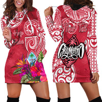 Personalised Hafa Adai Guam History and Chamorro Heritage Day Hoodie Dress Red Latte Stone LT05 - Polynesian Pride
