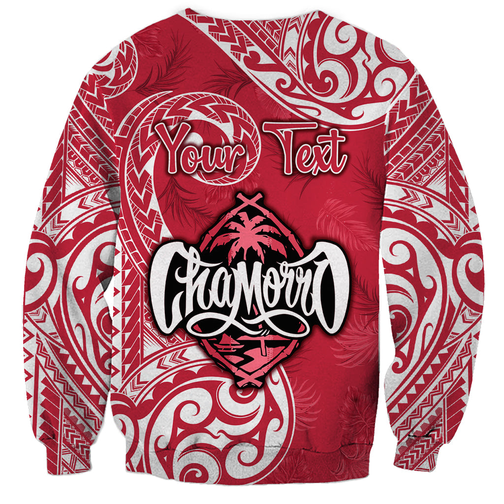 Personalised Hafa Adai Guam History and Chamorro Heritage Day Sweatshirt Red Latte Stone LT05 - Polynesian Pride