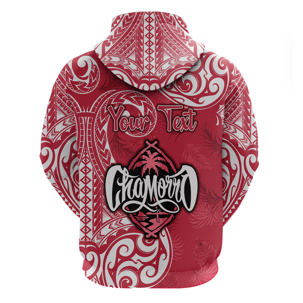 Personalised Hafa Adai Guam History and Chamorro Heritage Day Zip Hoodie Red Latte Stone LT05 - Polynesian Pride