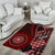 New Zealand Aotearoa Area Rug Maori Harakeke Weaving Pattern Red LT05 - Polynesian Pride
