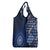 New Zealand Aotearoa Grocery Bag Maori Harakeke Weaving Pattern Blue