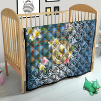 Hawaii State Quilt Tropical Flowers With Tartan Pattern LT05 - Polynesian Pride