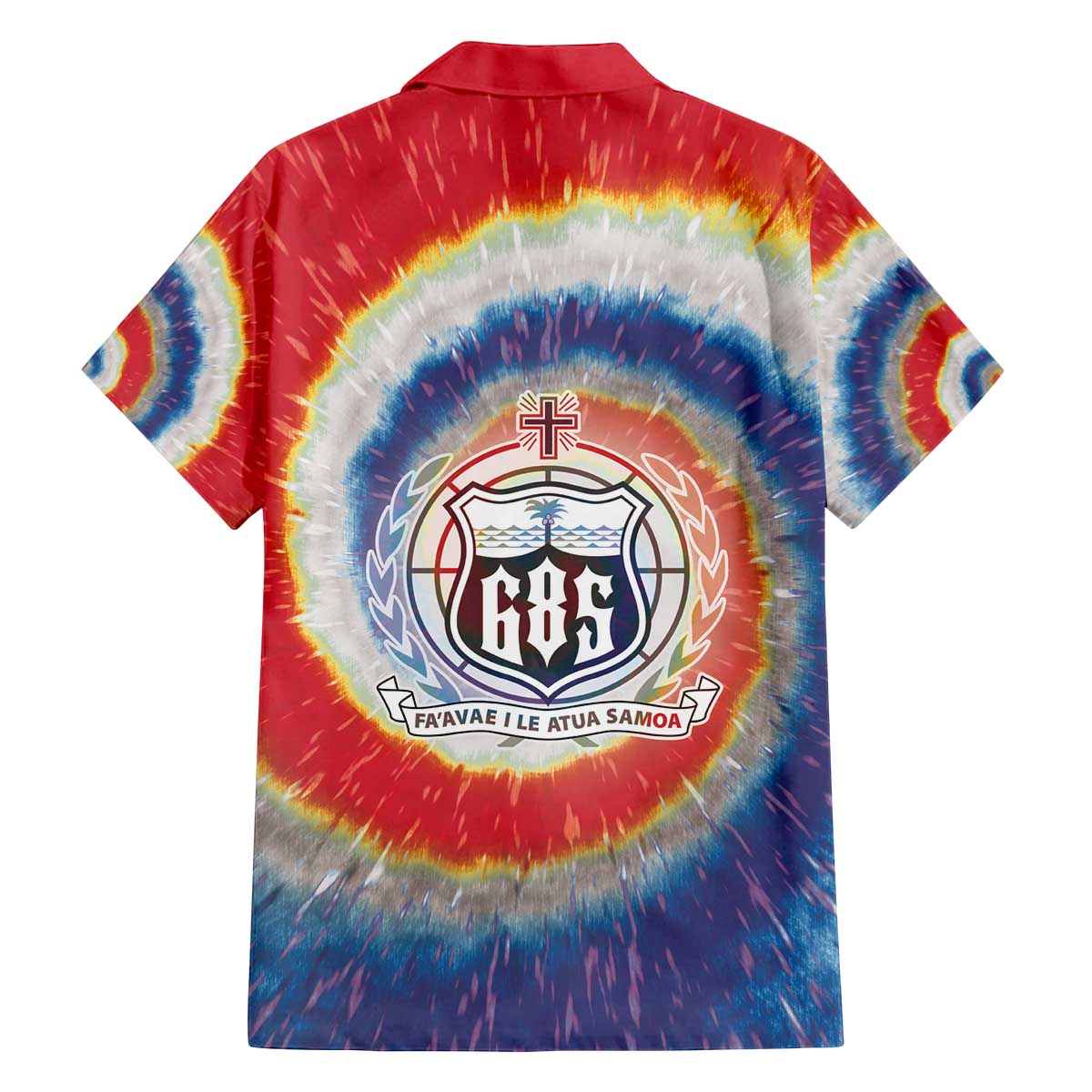 Samoa Family Matching Off The Shoulder Long Sleeve Dress and Hawaiian Shirt Tie Dye Unique Style LT05 - Polynesian Pride