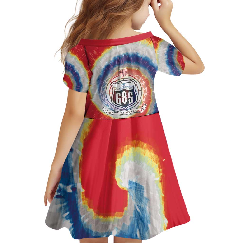 Samoa Family Matching Off Shoulder Short Dress and Hawaiian Shirt Tie Dye Unique Style