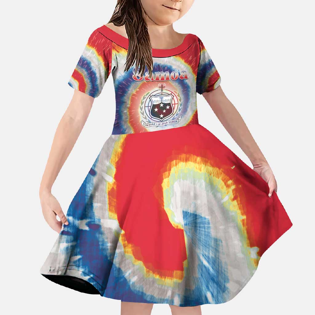 Samoa Family Matching Tank Maxi Dress and Hawaiian Shirt Tie Dye Unique Style