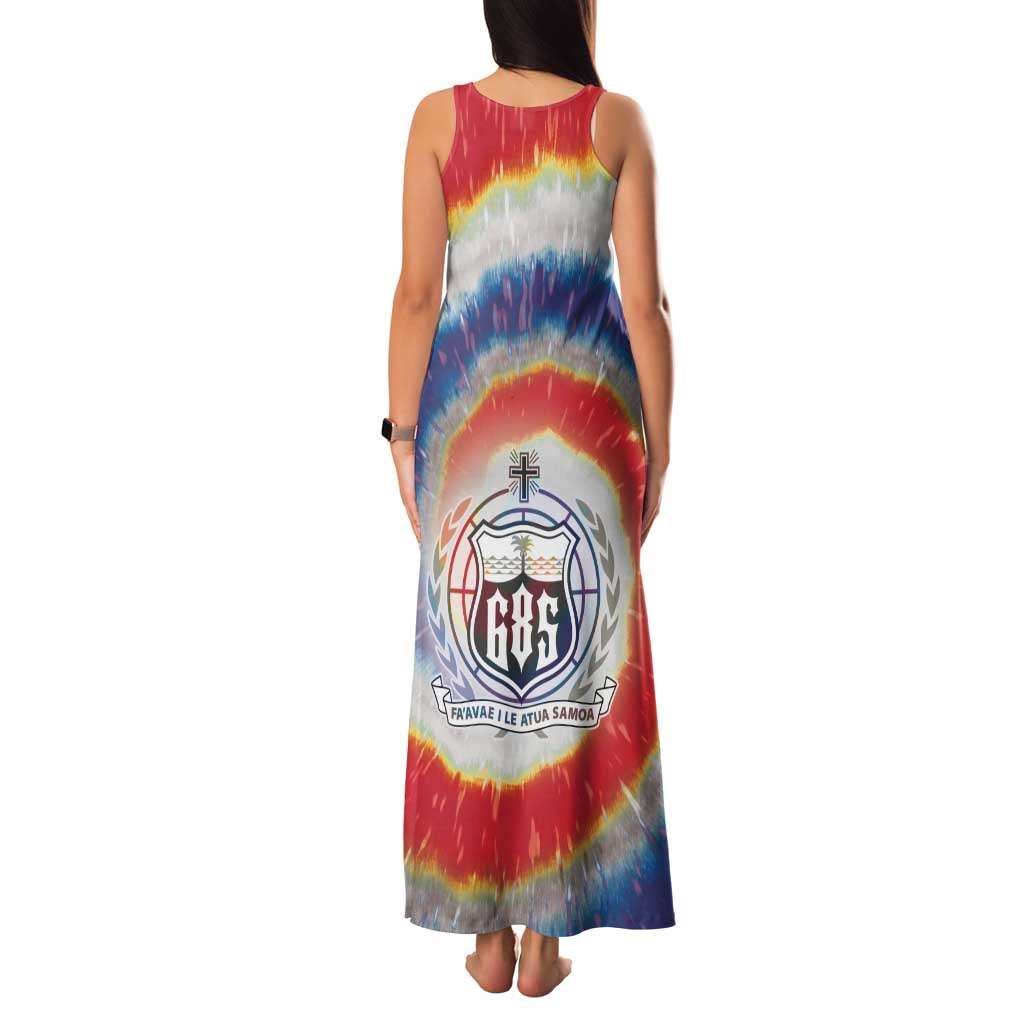 Samoa Family Matching Tank Maxi Dress and Hawaiian Shirt Tie Dye Unique Style